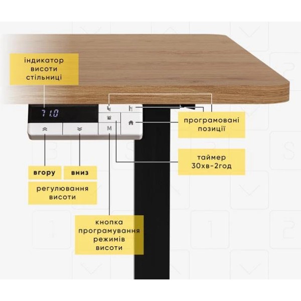Фото - Стіл з електрорегулюванням висоти Mealux PowerDesk Duo Mahogany (EVO-242 Duo Mahogany / B)